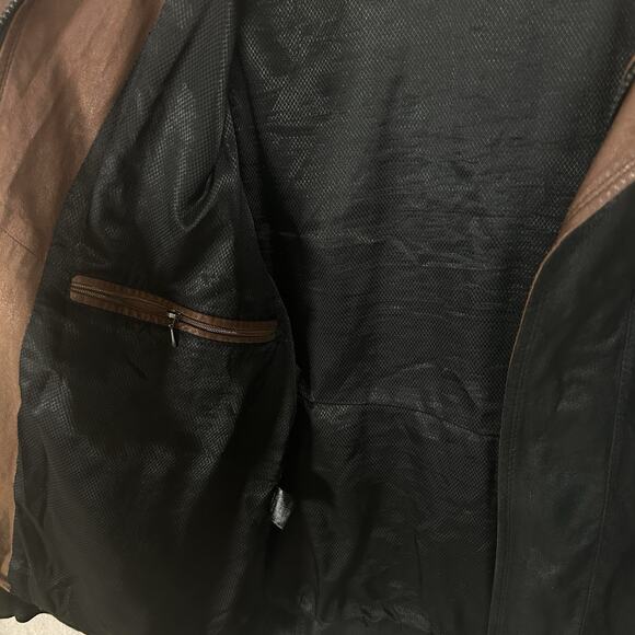 Vintage 90s Remy Lambskin Leather Bomber Jacket Men’s 38 Zip USA Made - 2 Flaws - Picture 6 of 12